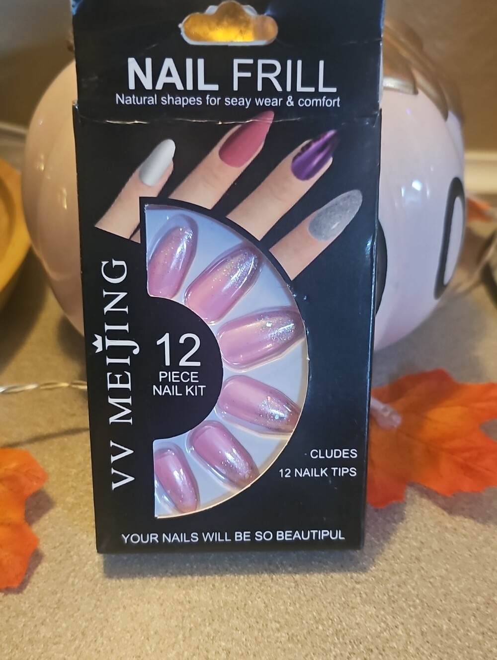 Pink Iridescent 12-Piece Press-On Nail Kit
